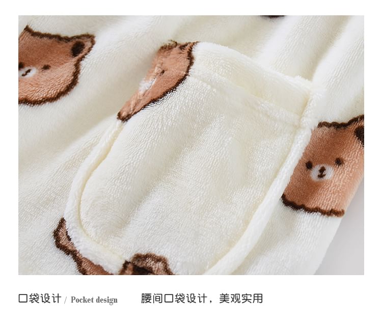 Dogini - Koppel bijpassende pyjamaset van berenfleece