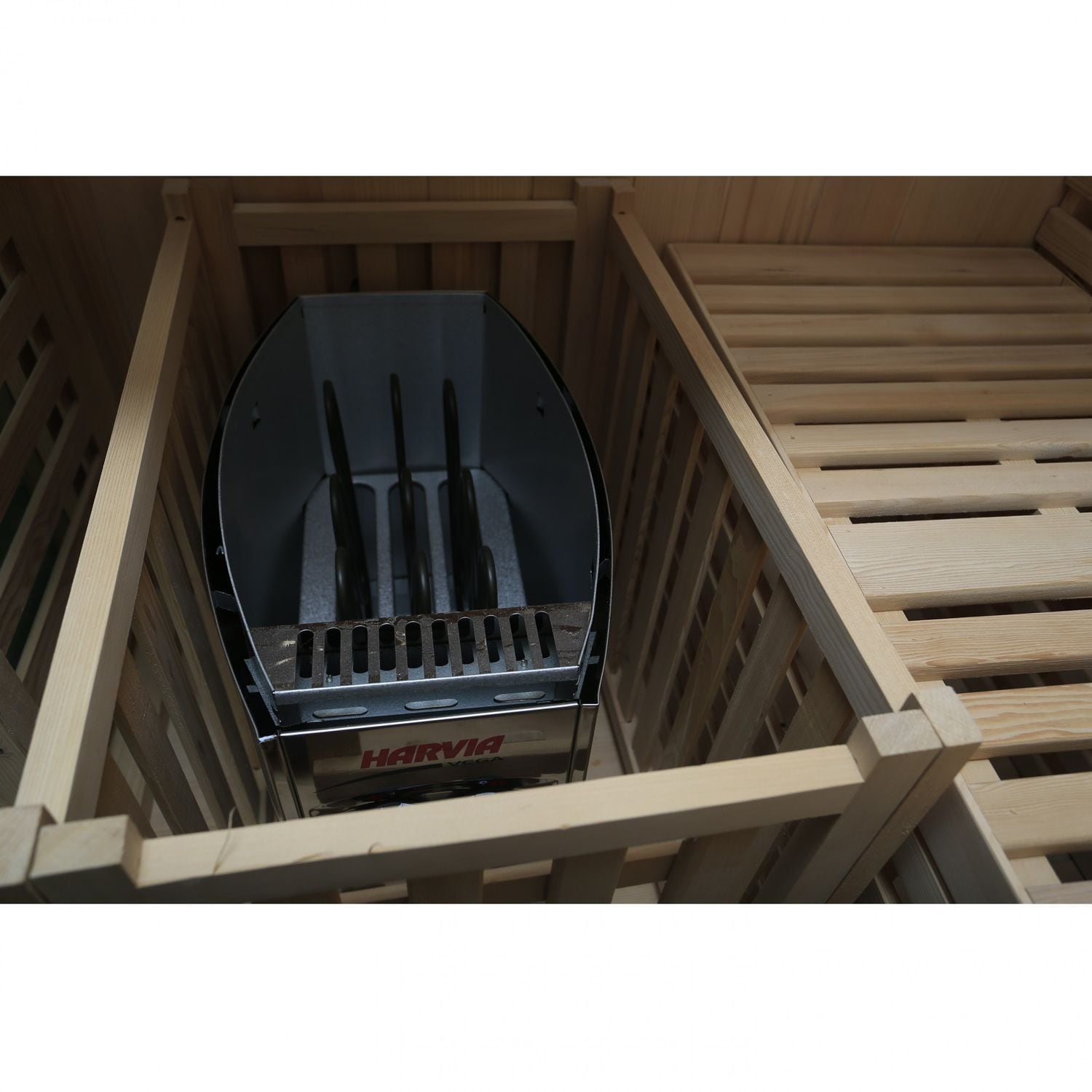 Dewello® Finnische Traditionelle Sauna SARNIA PLUS 180cm x 140cm inkl. 6 KW Harvia Ofen, inkl.Aufguss-Set, Sanduhr, Thermometer