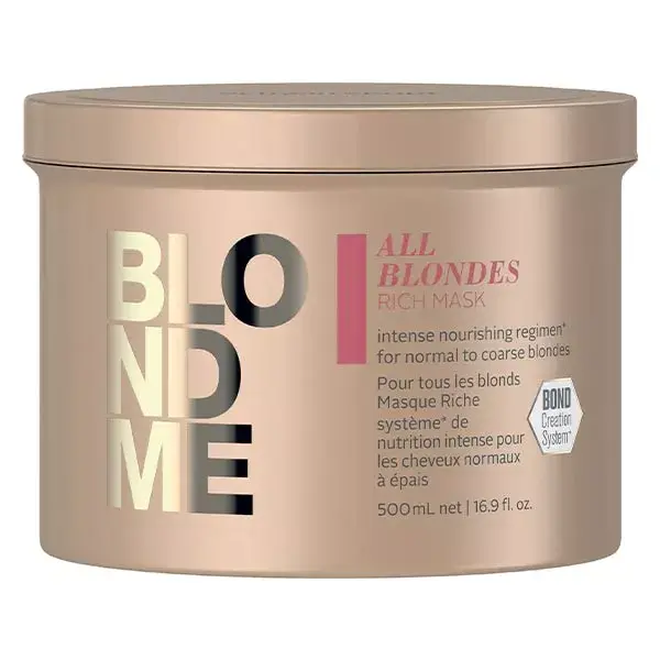 Máscara Facial Schwarzkopf Professional BlondMe All Blondes Rich 500ml