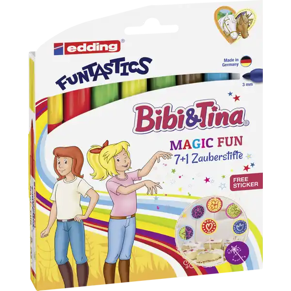 13 FUNTASTICS MAGIC FUN Kinderfasermaler Bibi & Tina sortiert