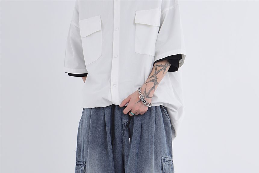 INStudio - Loose fit jeans met bandtaille