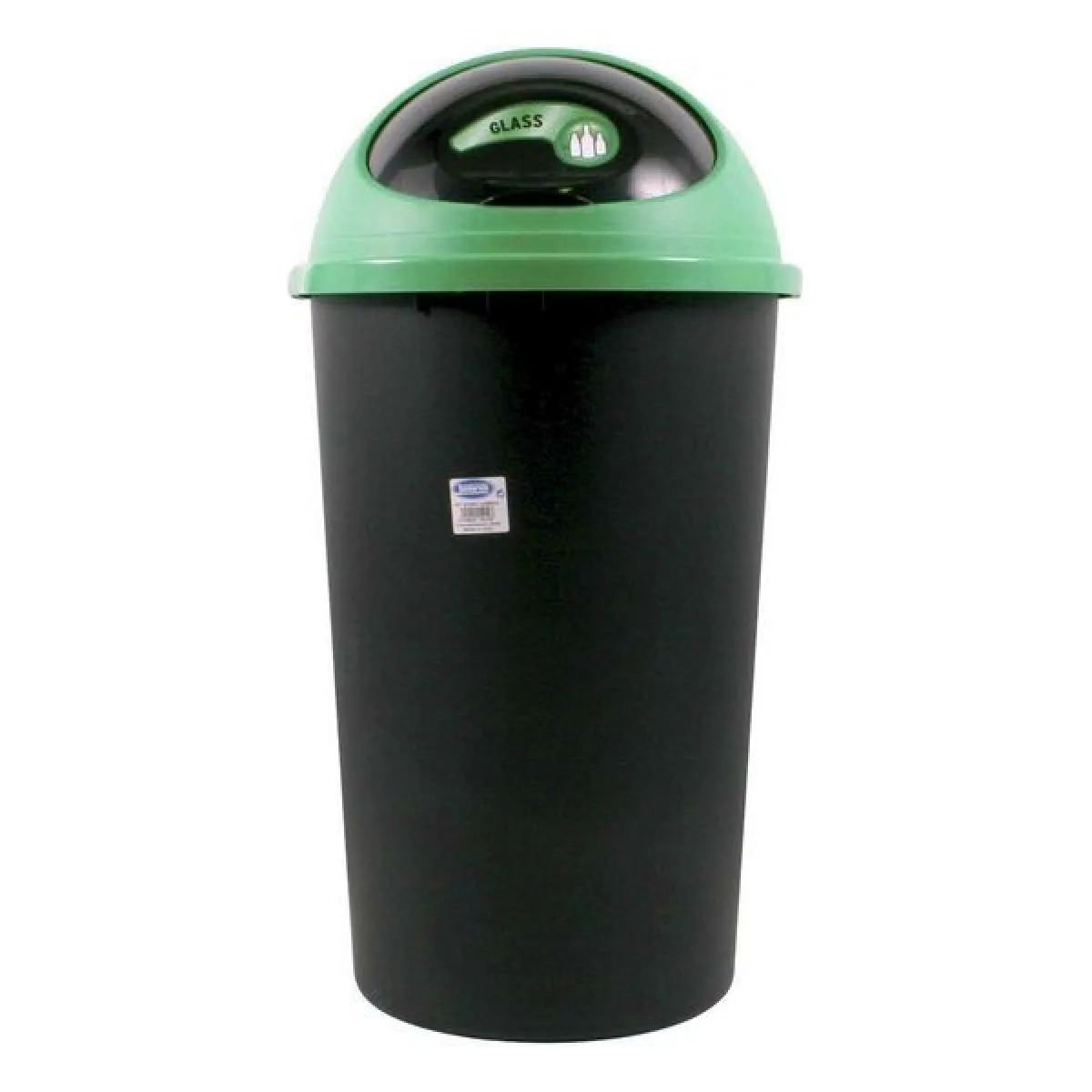 Totalcadeau Poubelle à Couvercle en Coupe - 45L Bleu
