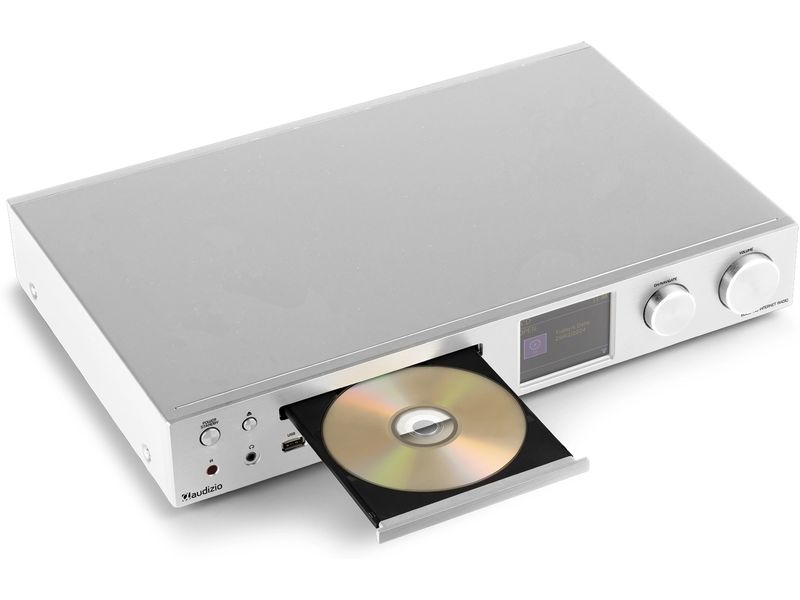 Audizio Internet Radio Bolzano Aluminium Radio mit Verstärker und DAB /CD