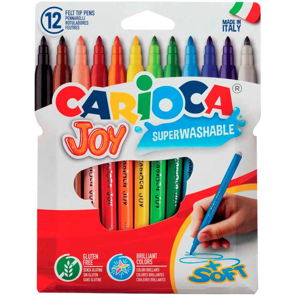 Carioca Joy viltstiften afwasbaar set van 12