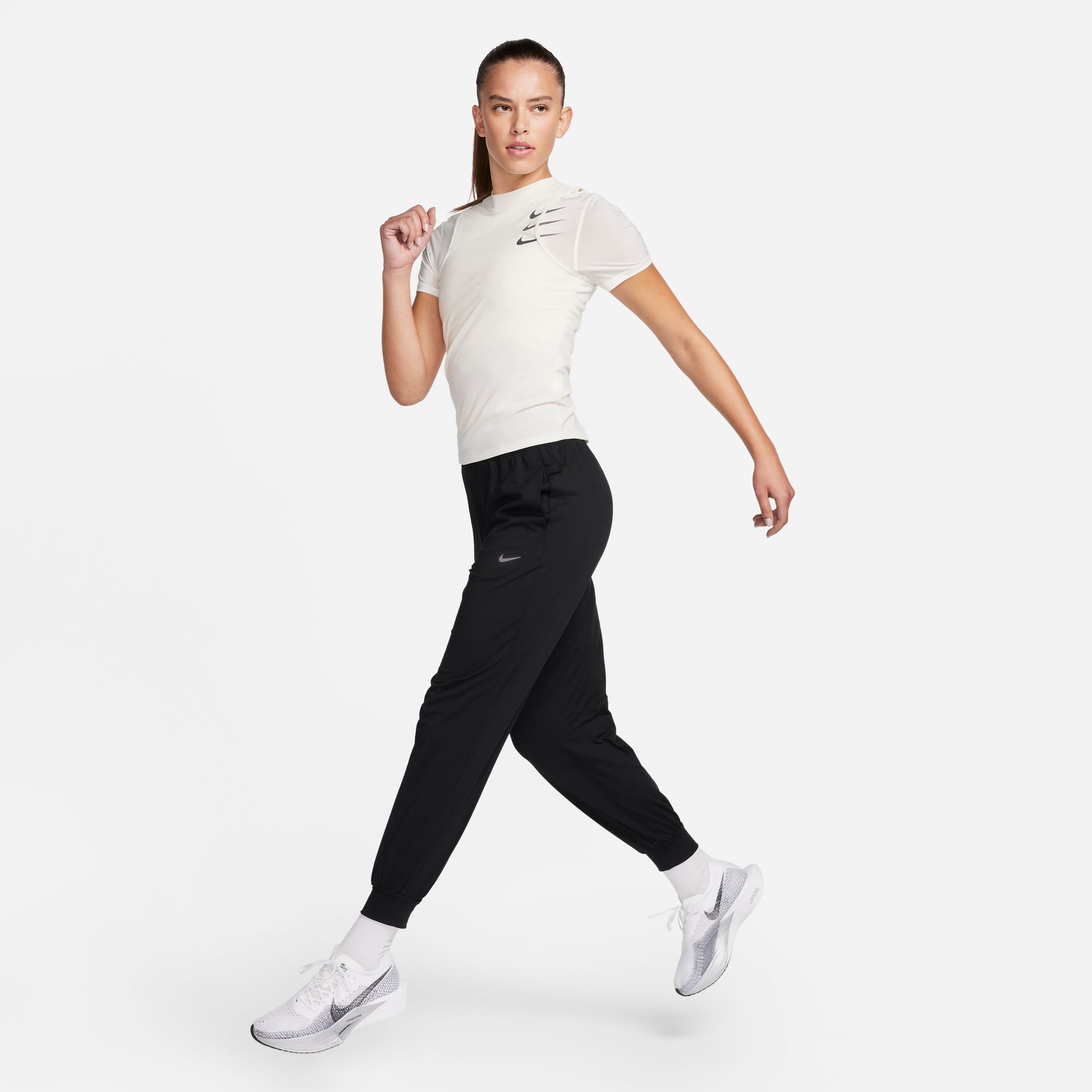 Dri-FIT ADV SS Running Top Dame 110/Pale Ivory
