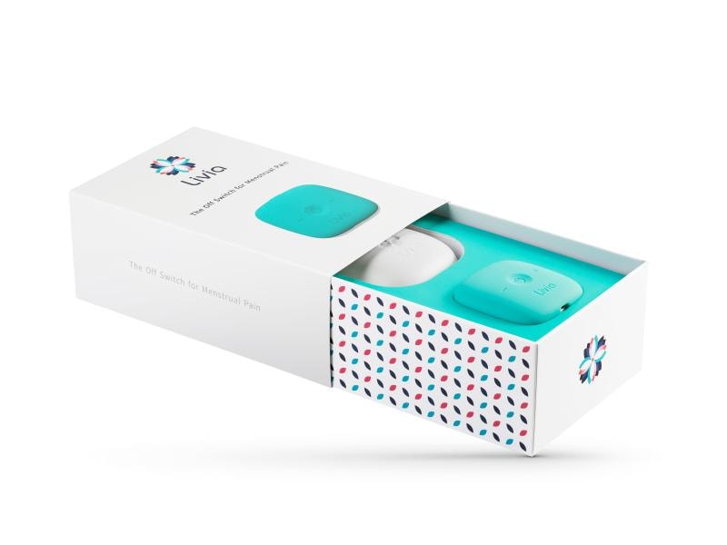 Livia Lösung für Menstruationsbeschwerden Türkis Elektrostimulationsgerät gegen Menstruationsbeschwerden
