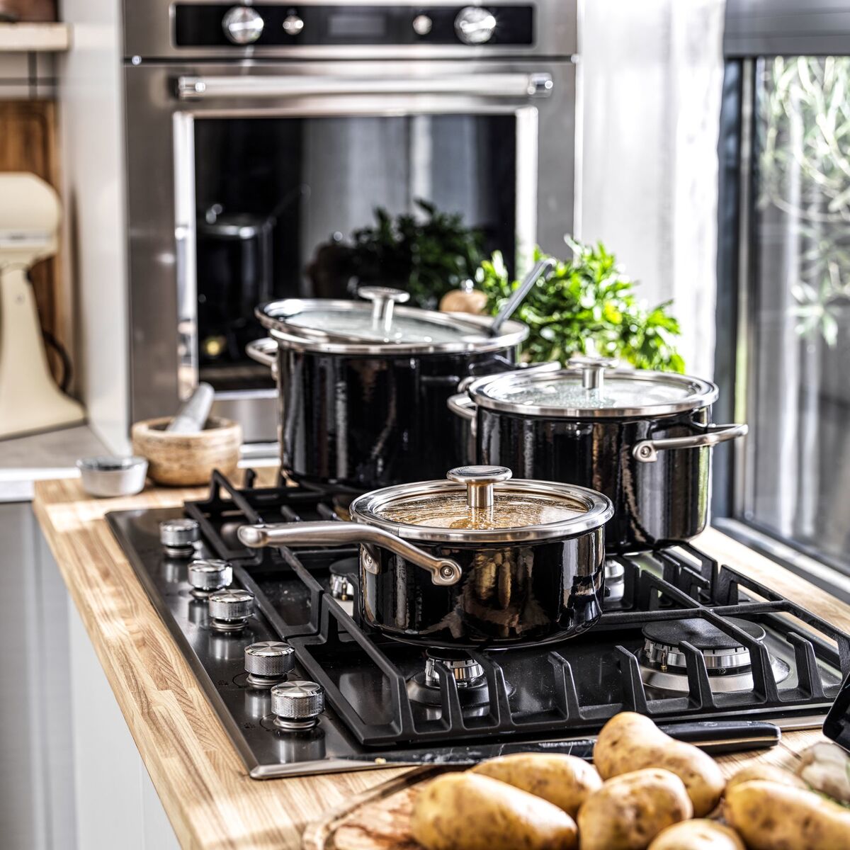 Cookware Collection Kasserolle med lokk 18 cm. svart