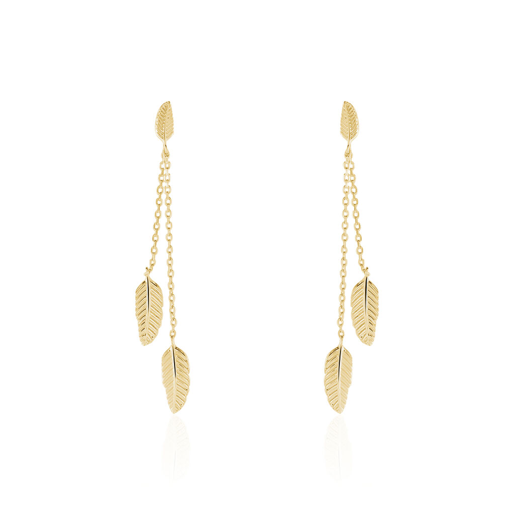 Boucles D'oreilles Pendantes Plaqué Or Jaune Libby