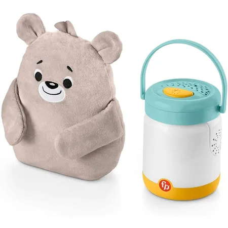 Fisher-Price Bärchenbaby-Kuscheltier, Nachtlicht, Sternen-Projektion