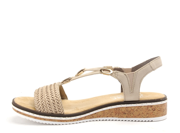 Rieker nu pieds plats femme v3662 beige