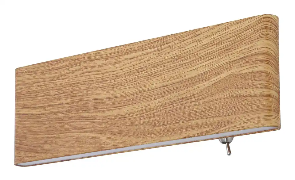 Wandleuchte 22,5 cm Weiß, holzfarben