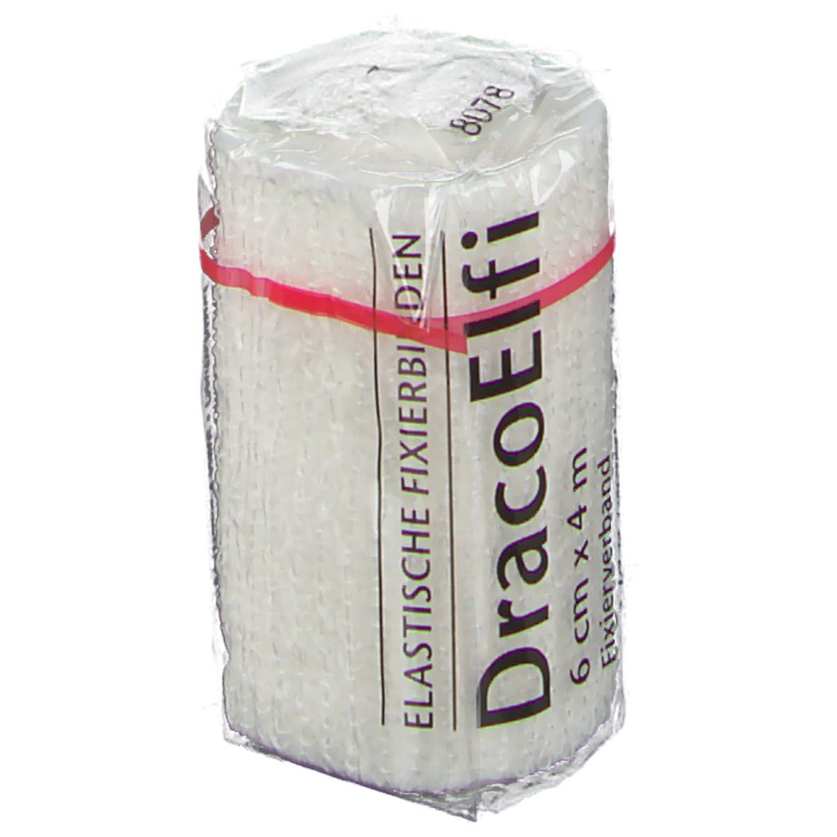 DracoElfi elatische Fisxierbinde 6 cm x 4 m cellophaniert