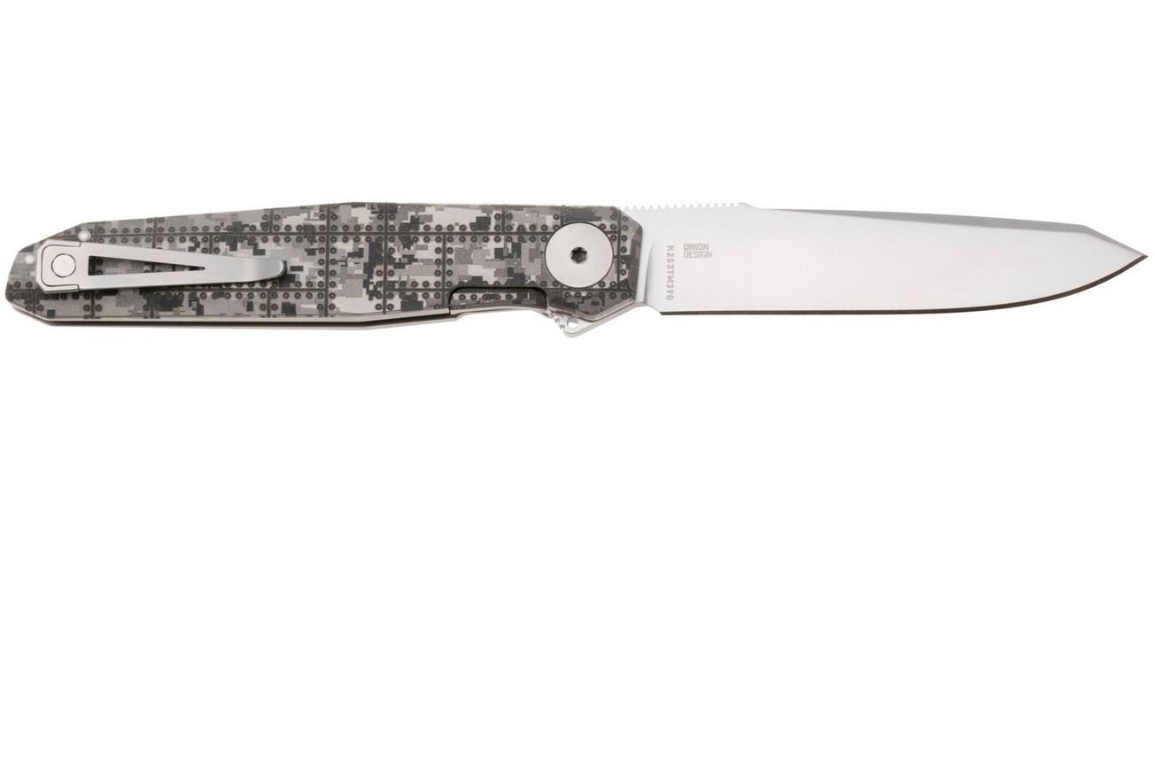 CRKT Facet K253TM390 Satin M390, Rivet Titanium, zakmes, Ken Onion design