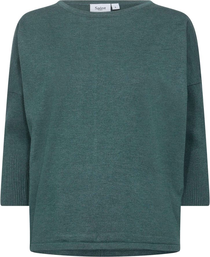 Saint Tropez A2561, MilaSZ R-Neck Pullover Sagebrush green melange
