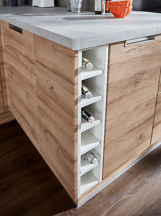 Joue de finition caisson haut Goodhome Pachira Bois clair H. 96 cm x l. 36 cm x Ep. 18 mm
