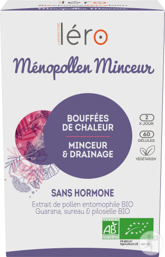 Léro Ménopollen Minceur Bouffées De Chaleur Minceur Et Drainage Bio 60 Gélules