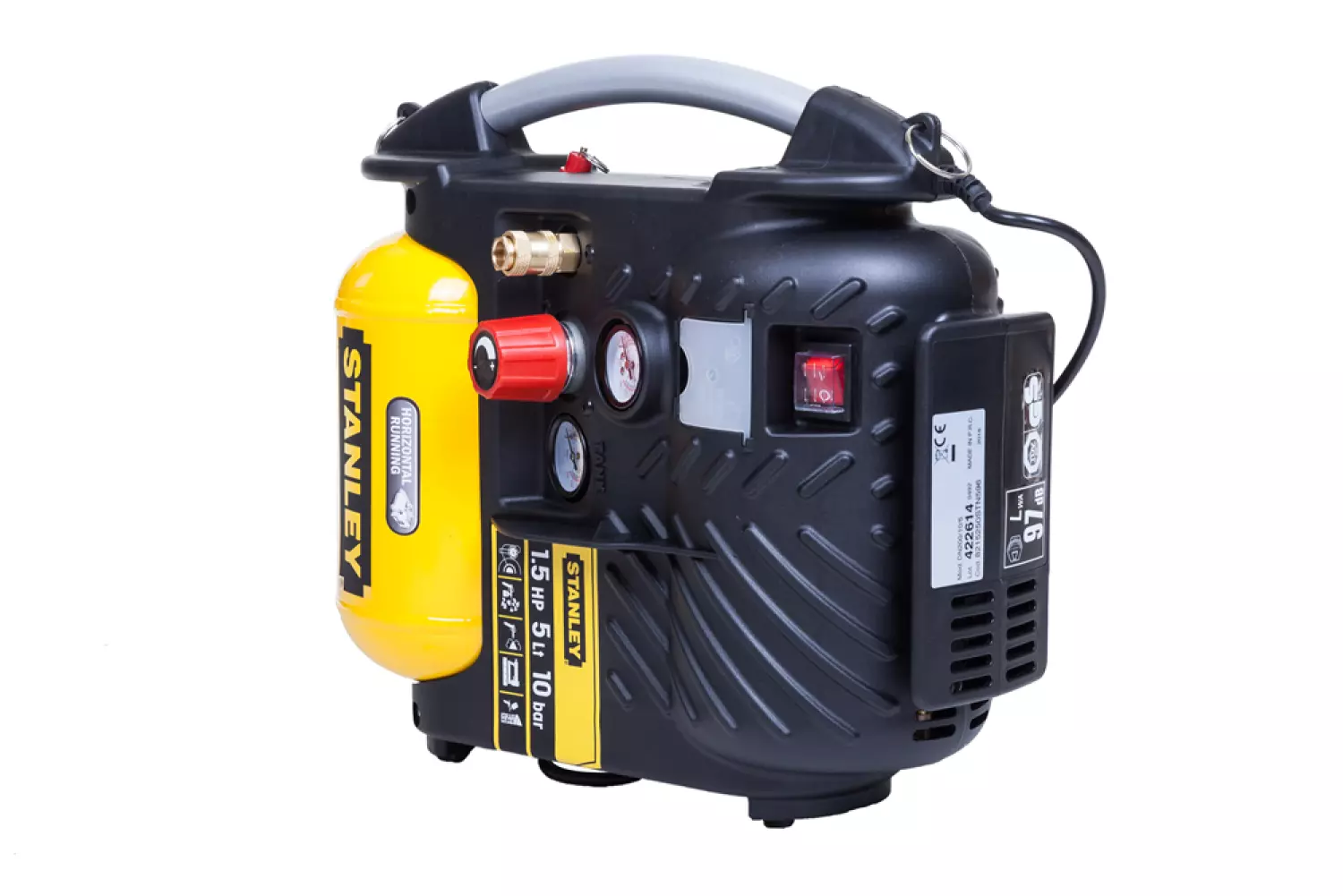 Stanley 8215250STN596 Compressor - DN200/10/5 - Olievrij - 10bar - 1100W