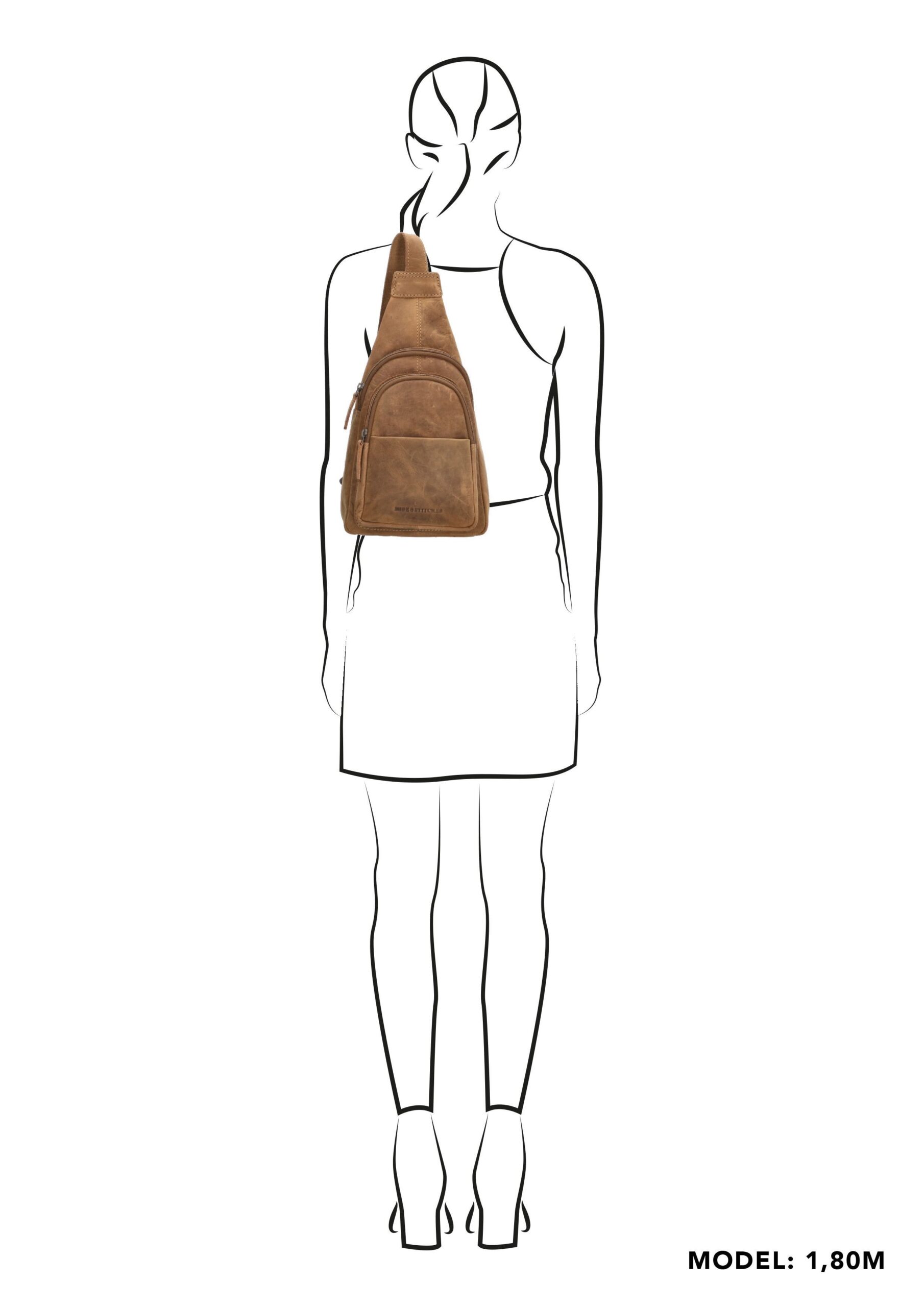 Hide & Stitches Idaho Schoudertas Bruin