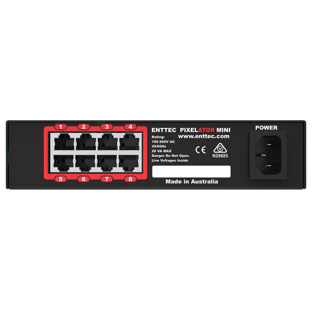Enttec Pixelator Mini ethernet naar pixel converter
