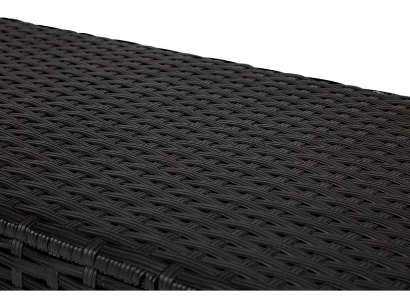 COCON Gartenbox Victoria, 133 x 63 x 45 cm, Schwarz Kissenbox für Terrasse, Balkon oder Loggia