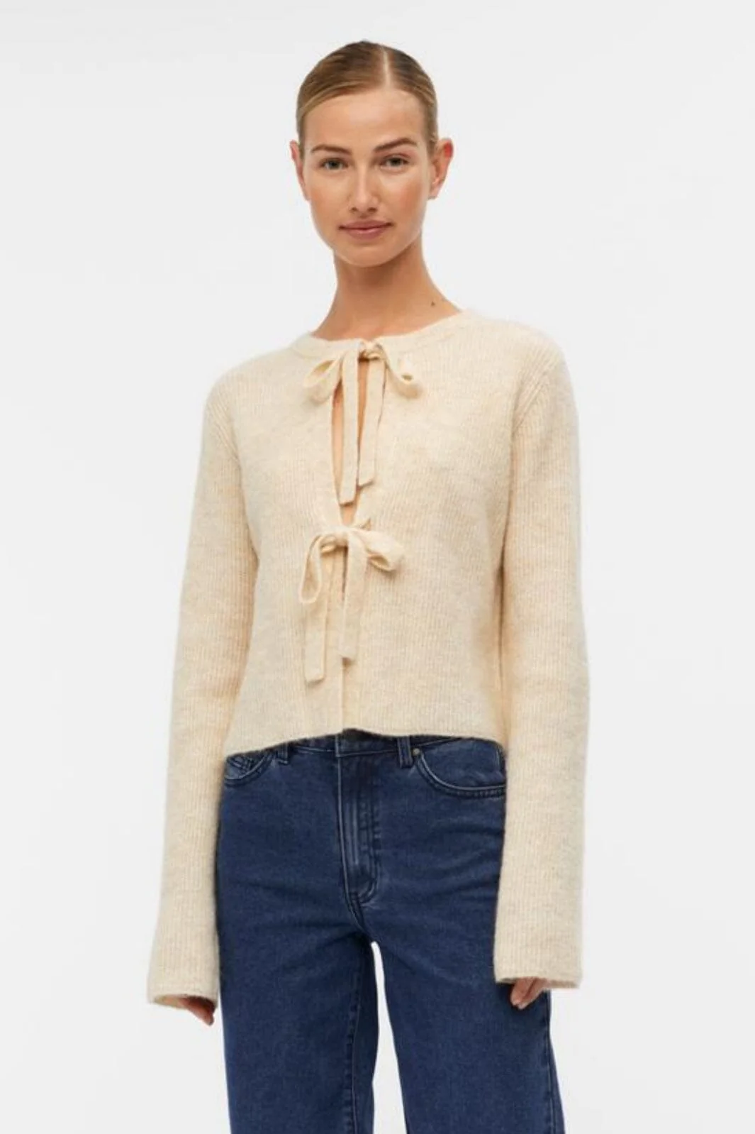 Object Objparvi Knit Cardigan 130 4363590 sandshell melange
