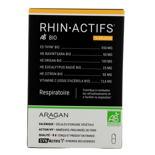 Synactifs Rhin Actifs Bio Respiratoire 10 gélules