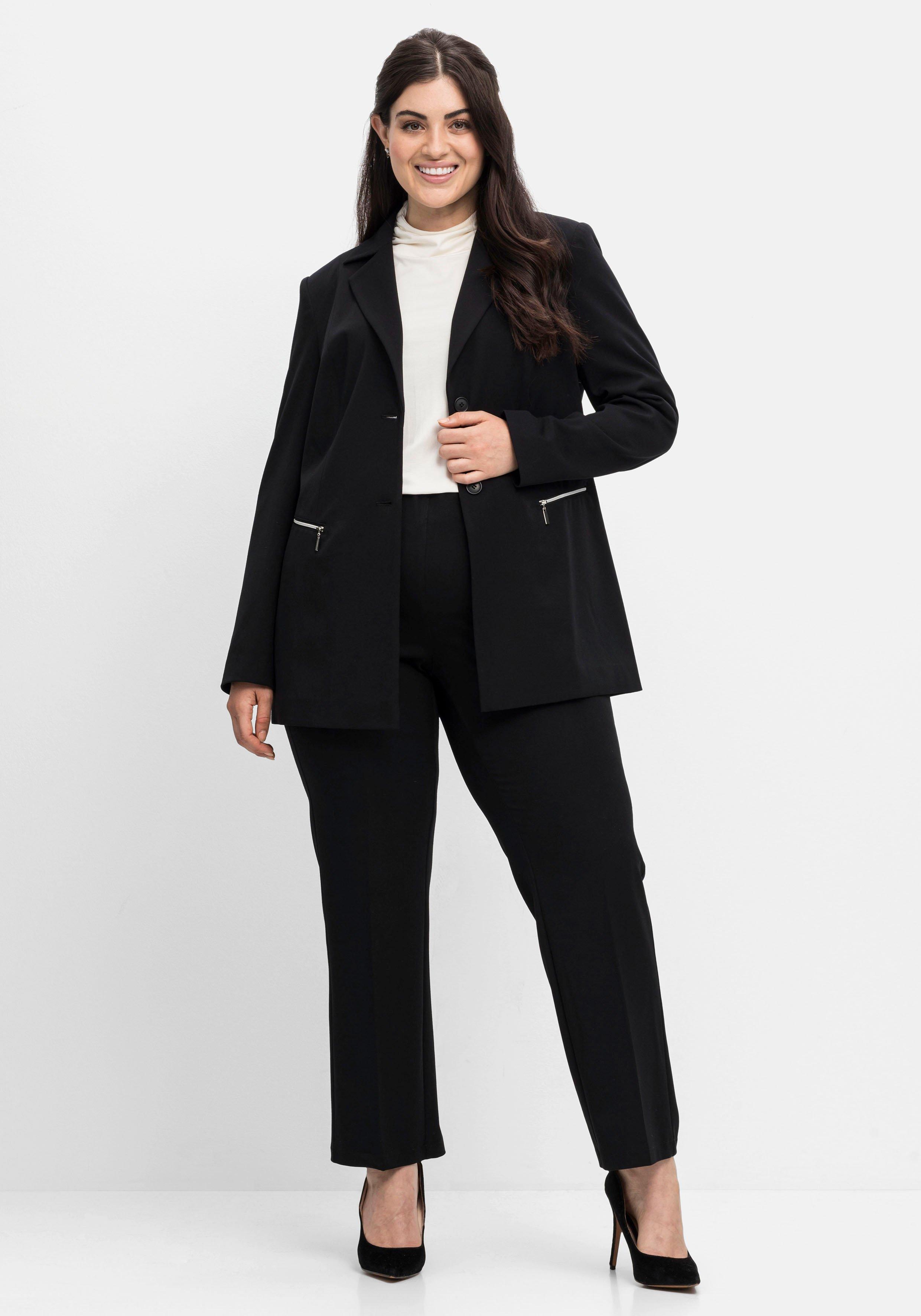 Blazer mit Reißverschluss-Taschen