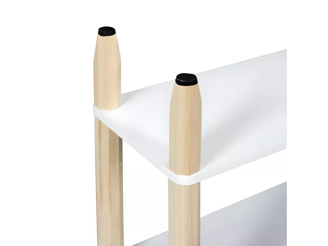 LAPIS - Etagère 3 Niveaux Blanche pour Enfant Base Crayons