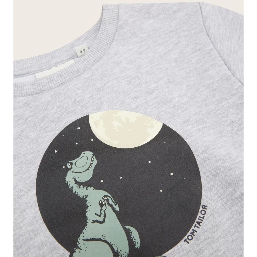 TOM TAILOR Sweatshirt Light Stone Grey