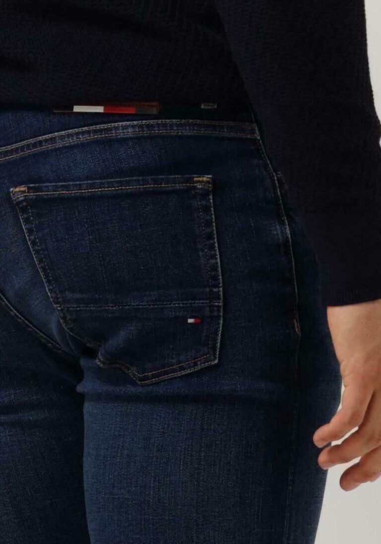 TOMMY HILFIGER donkerblauwe tommy hilfiger slim fit jeans slim bleecker pstr morton indigo