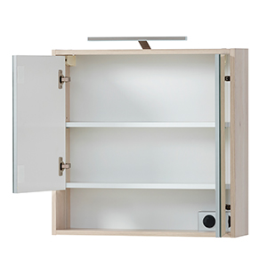 Spiegelschrank - Sandeiche - 63,5 cm - mit Beleuchtung
