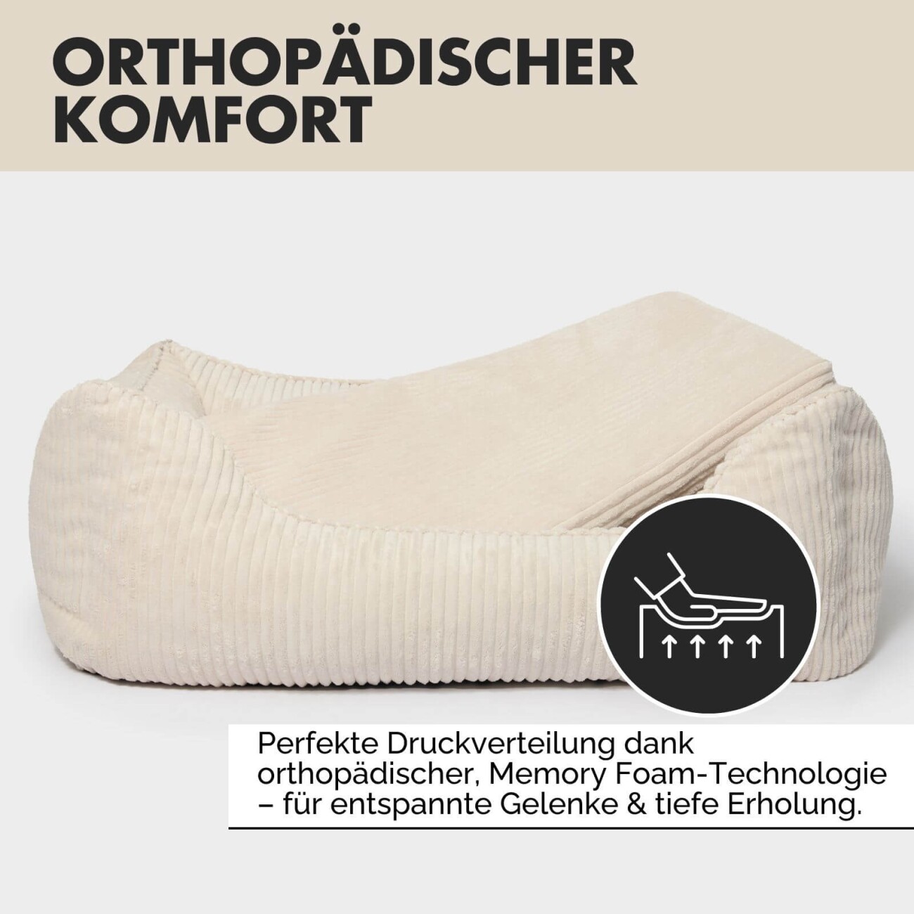 PAW WOW Hundebett ANTON Cord Beige M