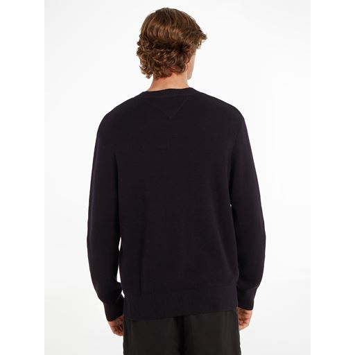 Tommy Jeans Athlethic Flag Striktrøje, Sort, L