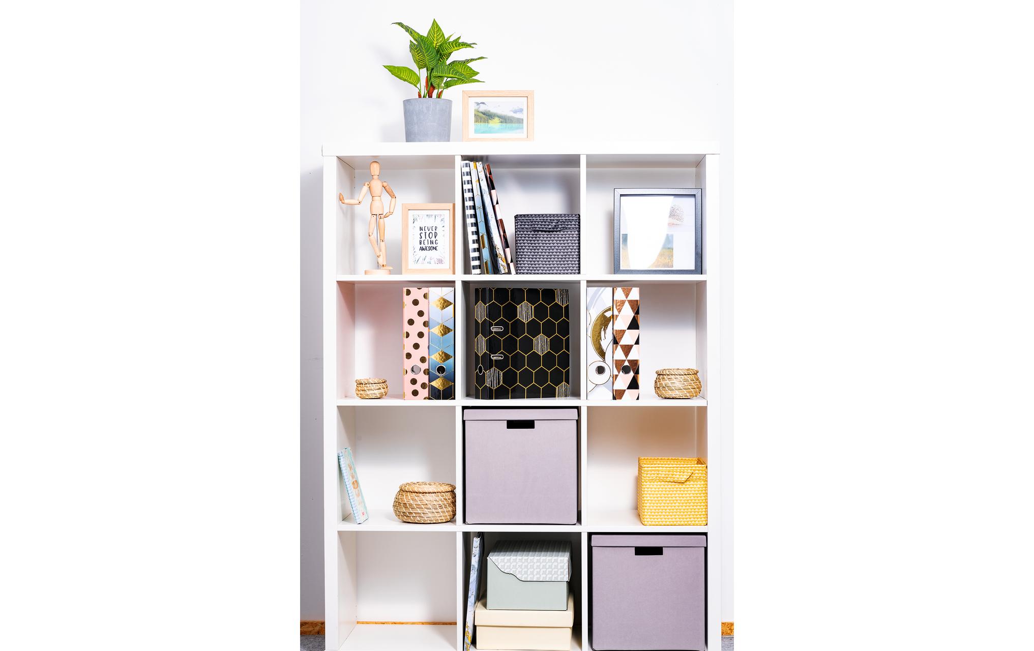 Ordner Hexagon A4 7 cm, GelbMotivordner im A4 Format mit Hebelmechanik und Griffloch