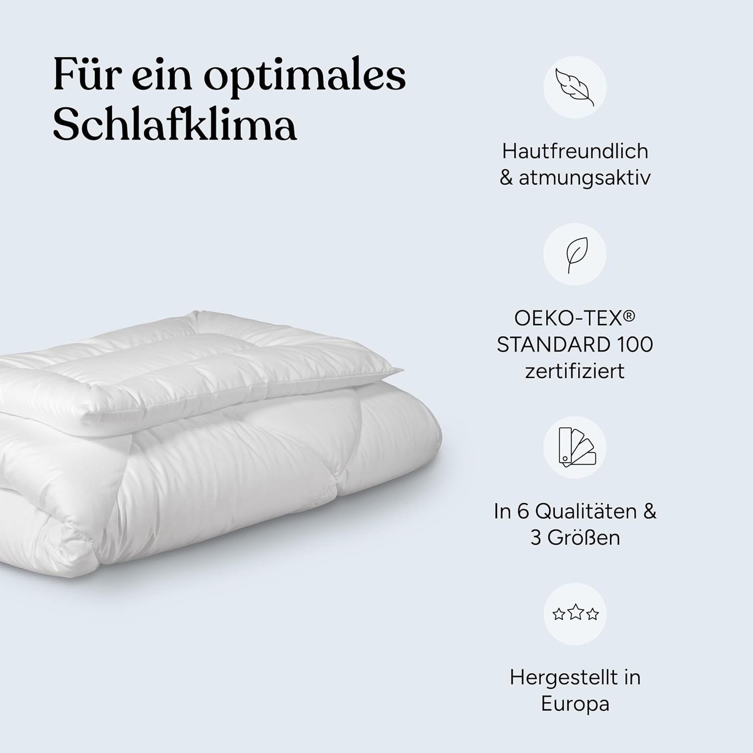 Ehrenkind® Kinder-Steppbetten-Set 4 Jahreszeiten Kochfest | Kinder-Decke + Kissen | Standard 100 by Oeko-TEX | Decke 200x135 cm Kissen 80x80 cm