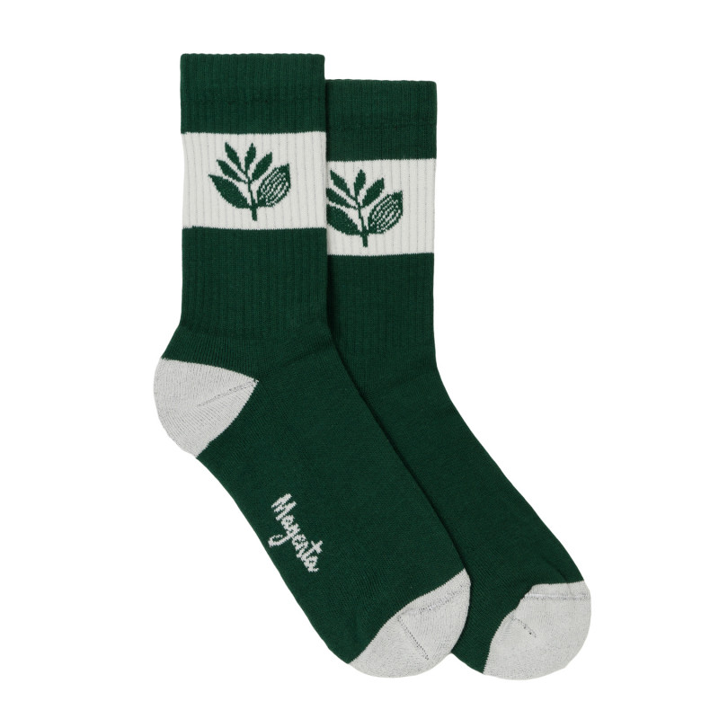 CHAUSSETTES À RAYURES - VERTES