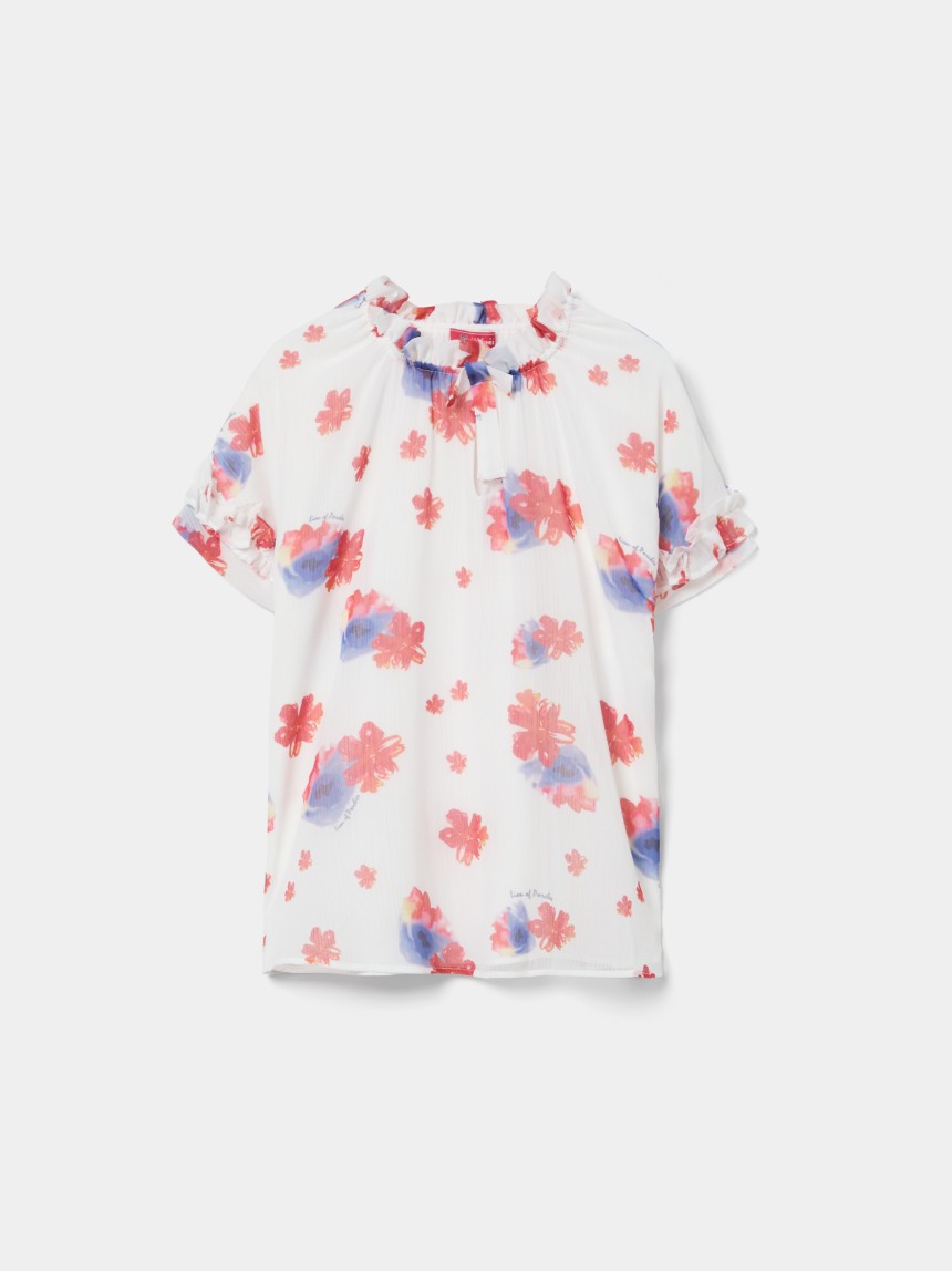 Blusa com Padrão Floral