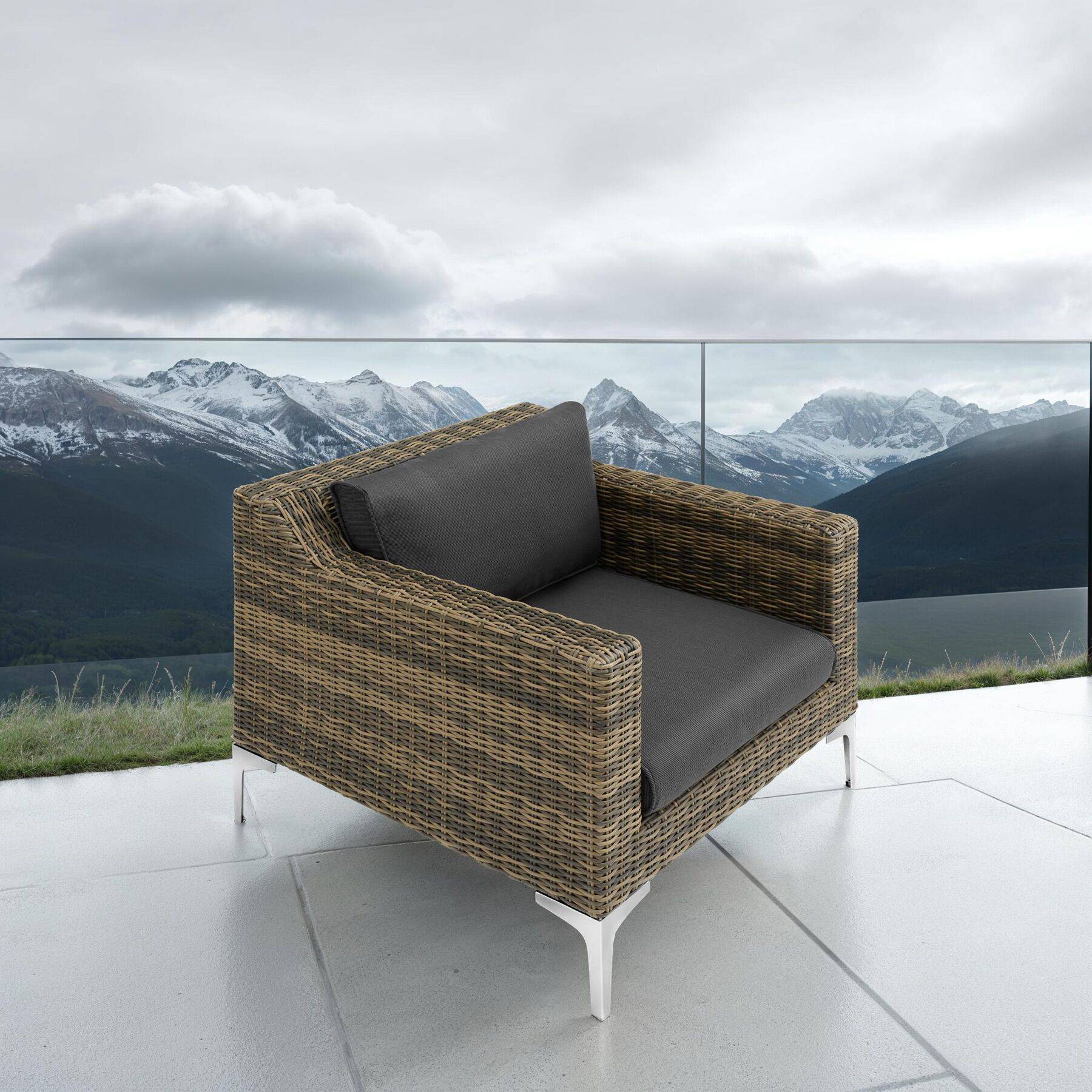 Modulares Rattanset Villanova Set 5 2-Sitzer