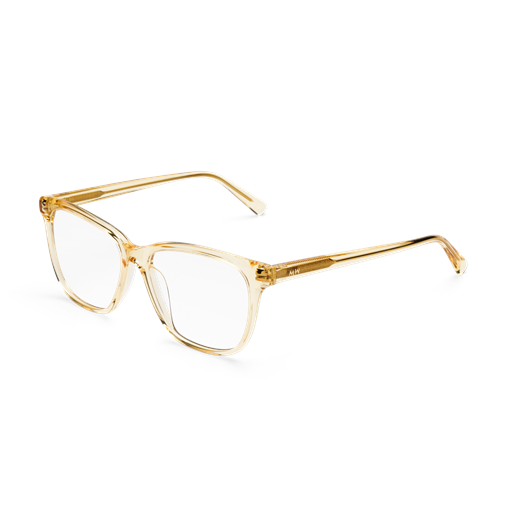 MessyWeekend Charlie Blue Light Briller, Champagne, One size