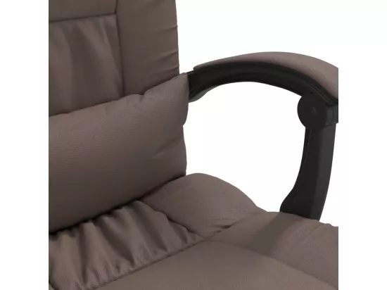Fauteuil de massage inclinable de bureau Marron Similicuir