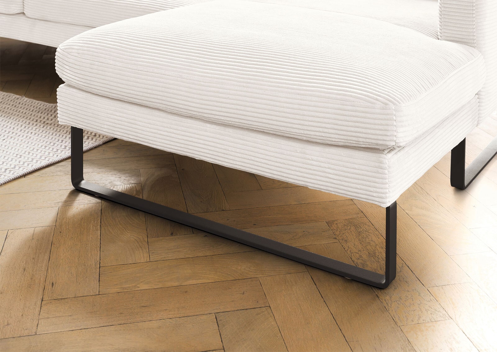 Ole Gunderson Ecksofa ROMA 298 x 154 cm Cord snow