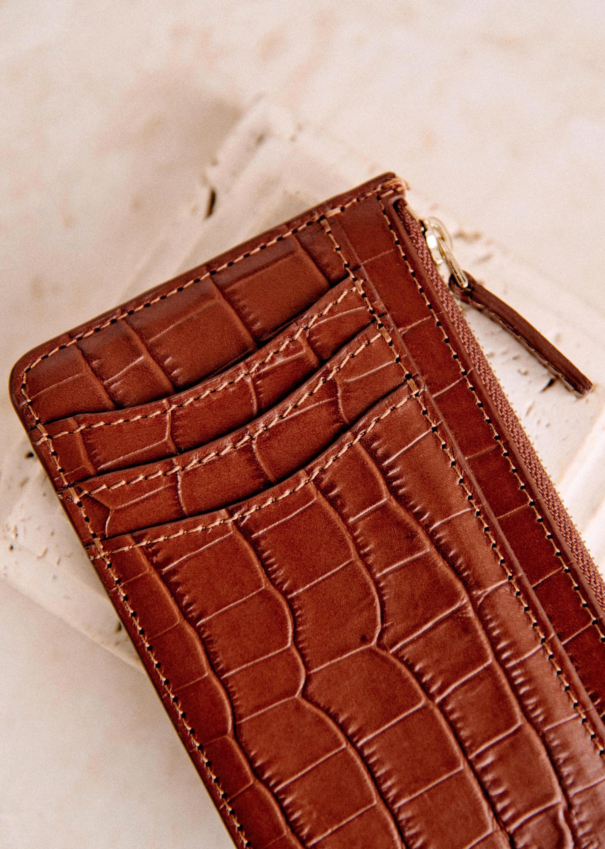 Porte-cartes Grand Alfred - Camel Croco - SACS/NEW SACS Petite Maroquinerie 5906434