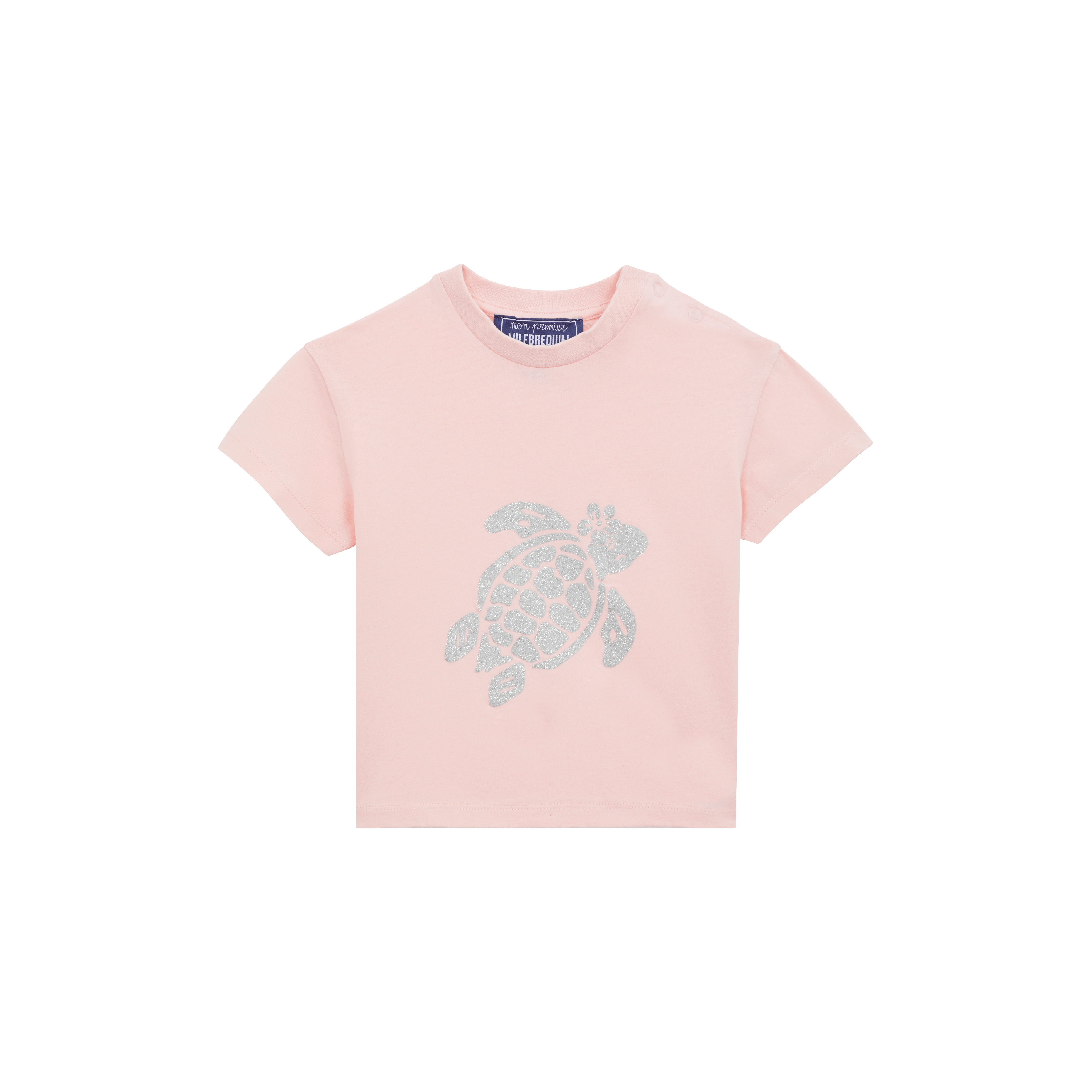 T-shirt en coton organique garçon Turtle Silver