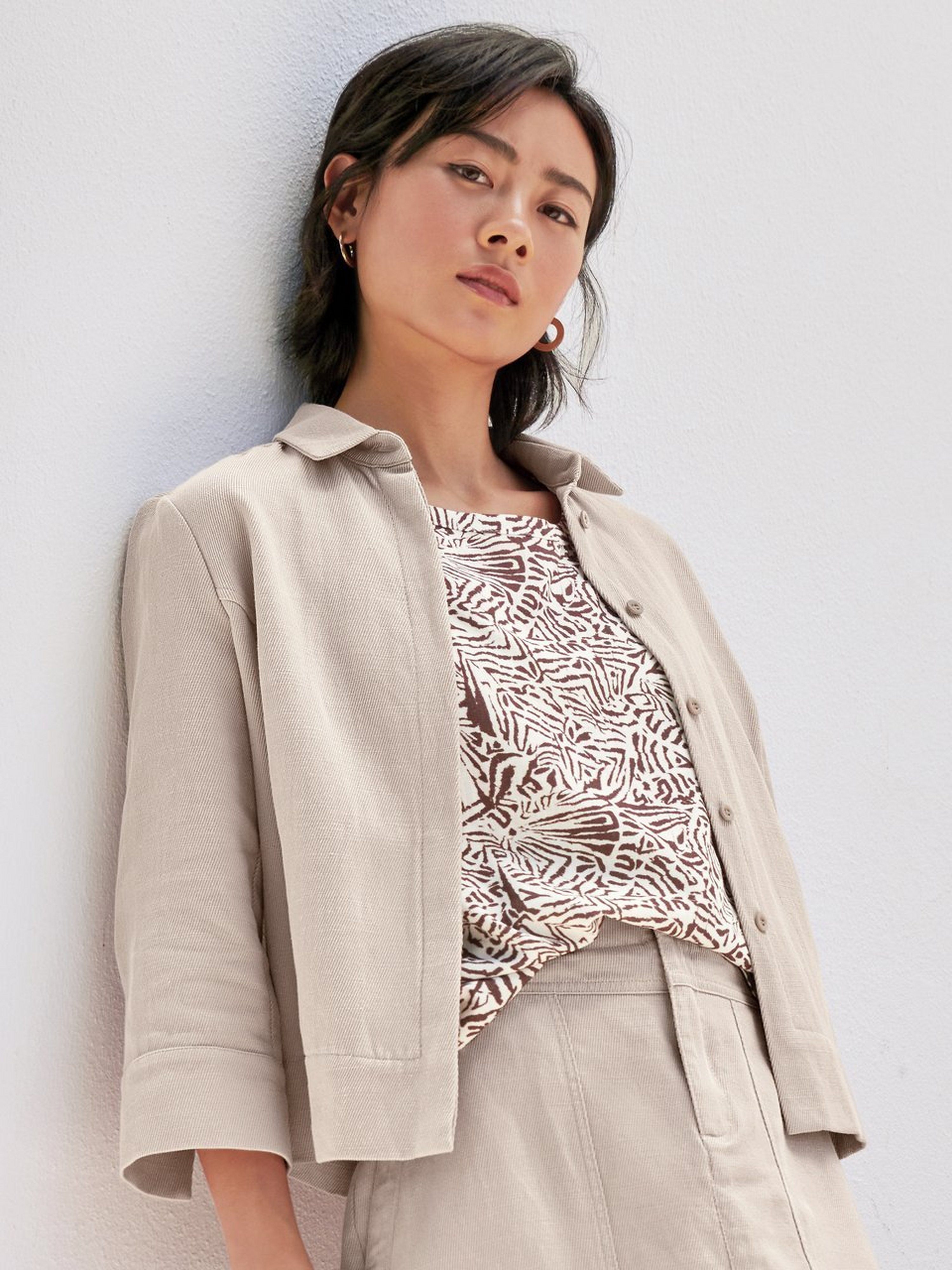 Blusenjacke mit 3/4-Arm