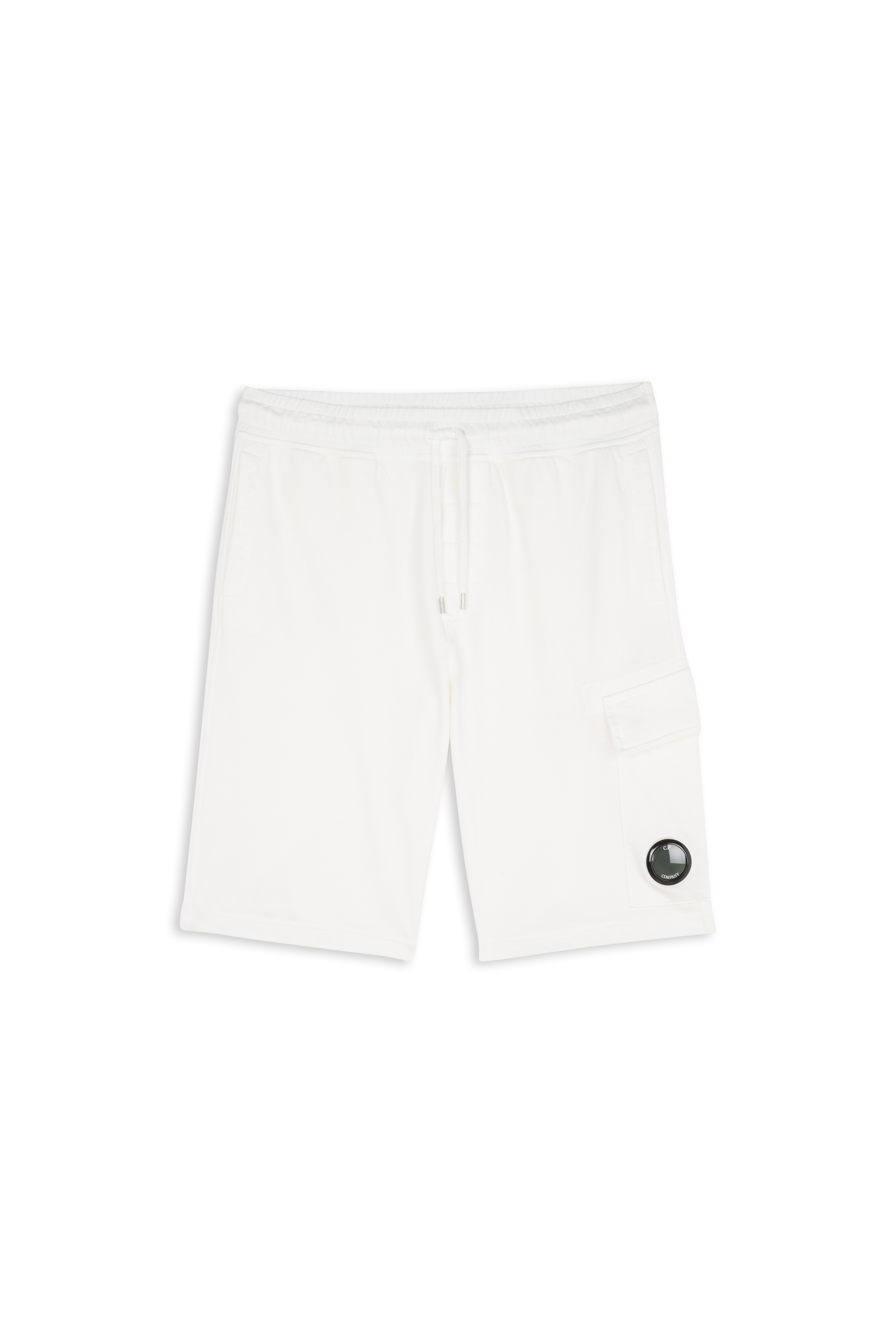 C.P. COMPANY Short LIGHT FLEECE UTILITY SHORTS Blanc