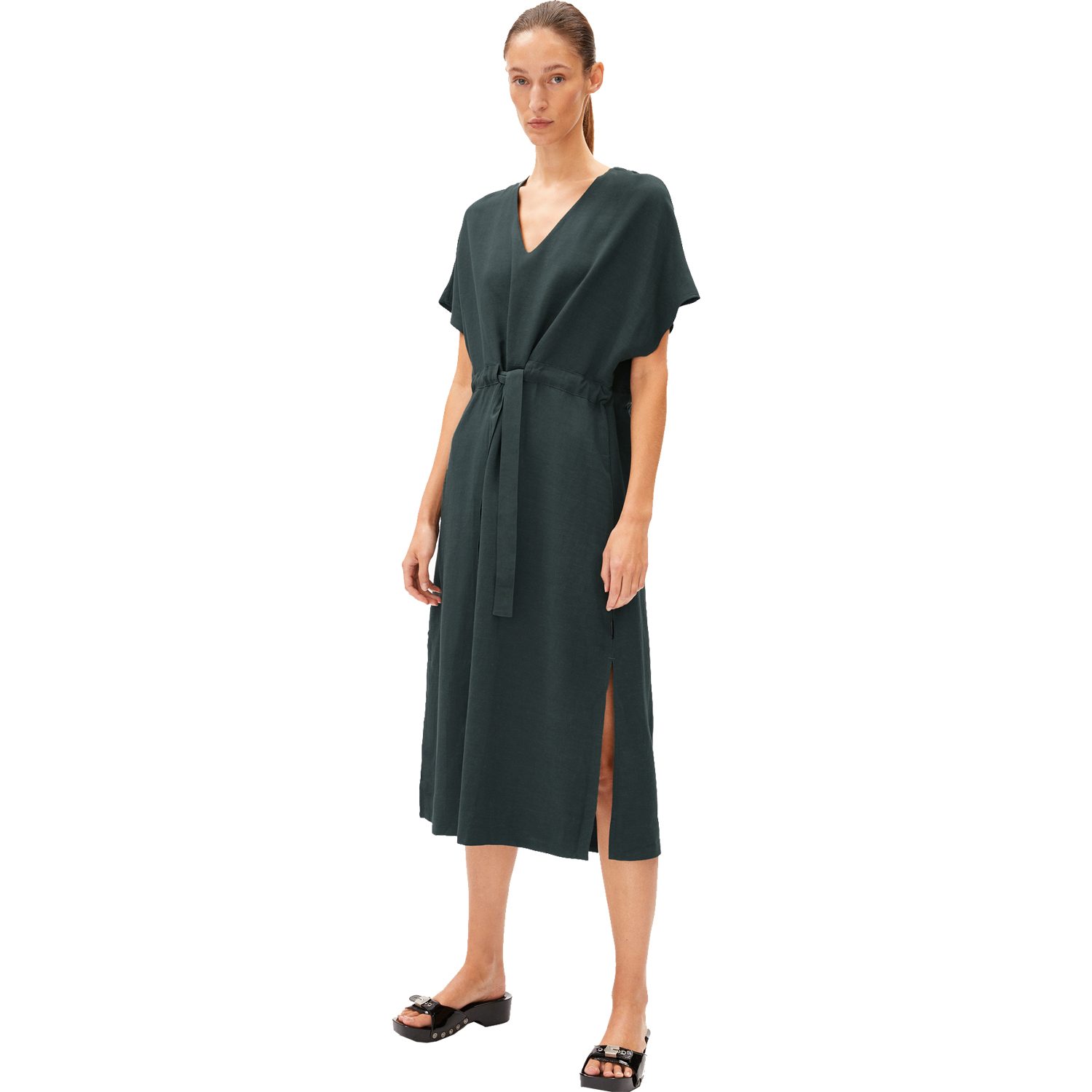 Armedangels Maahaliana Lino Kleid Damen space steel
