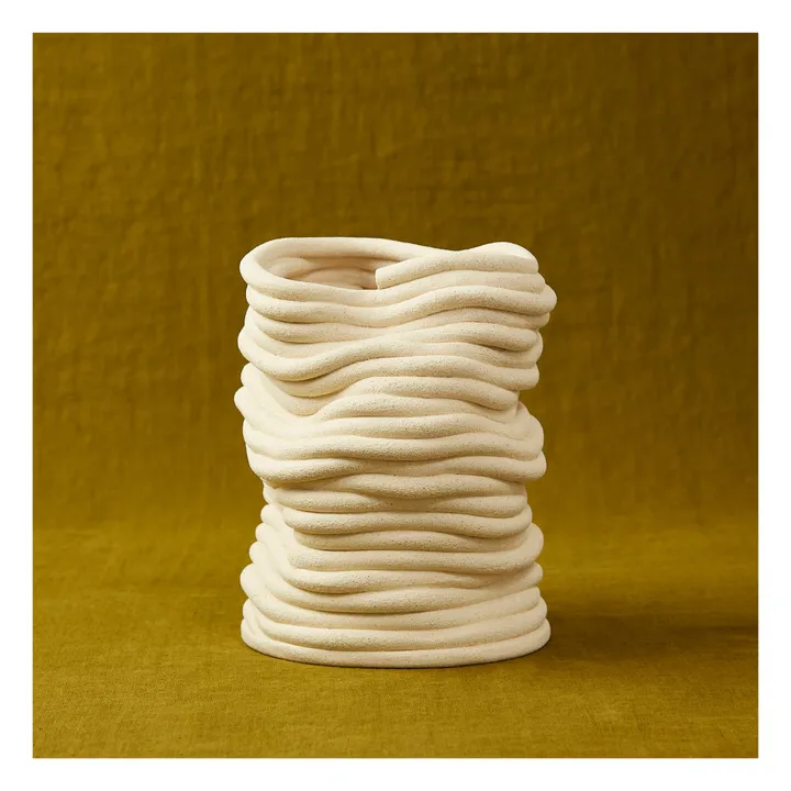 Cole & Cinder Vase Fossil | Off-White