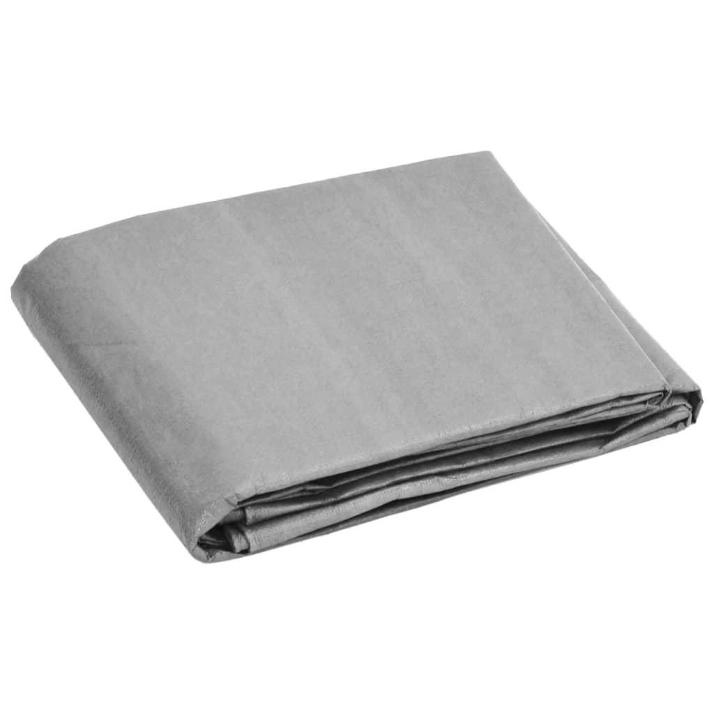 Bâche 180 g/m² 6x6 m gris pehd