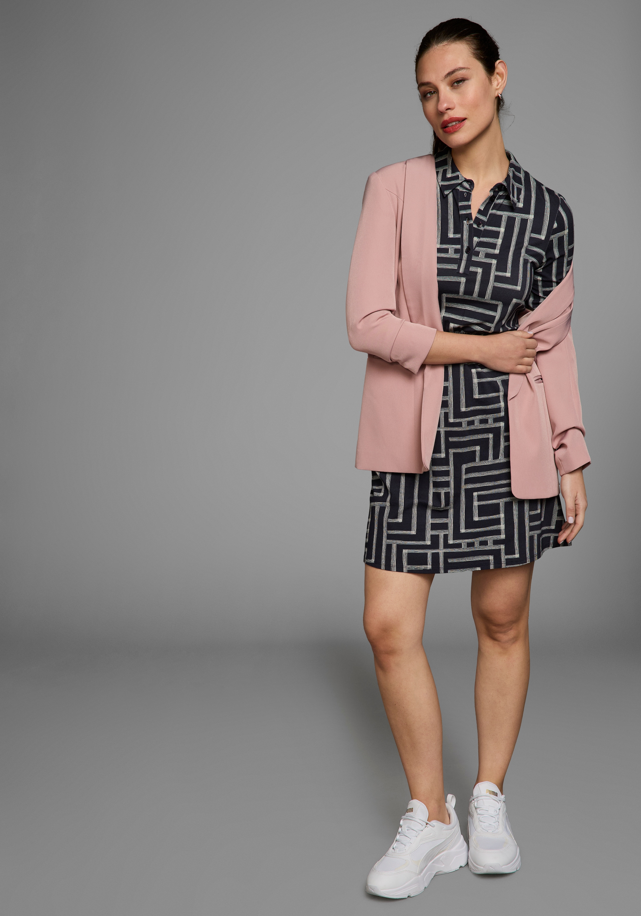 Laura Scott Polokleid mit Grafik-Print