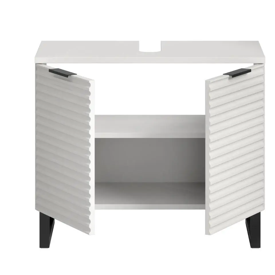 Hioshop Riff wastafel 2 deuren wit